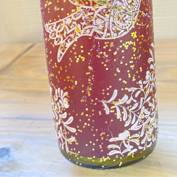 Lovely DOVE Bird Lit Up Cork Green Wine Bottle Festive Winter Holiday 12 “ Tall - Picture 8 of 10